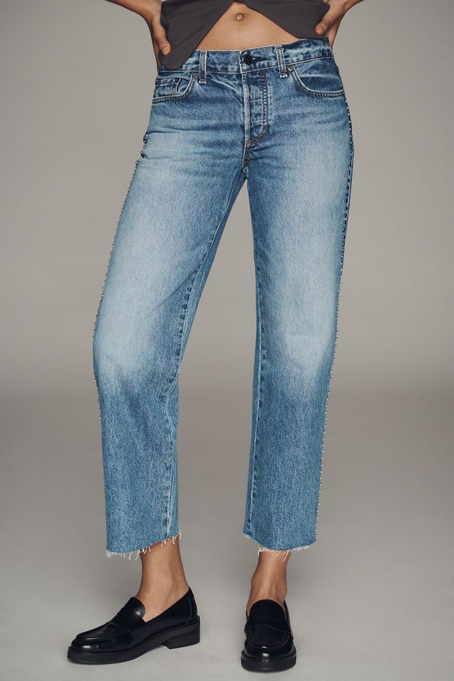 ASKK NY Low-Rise Studded Straight-Leg Jeans #1
