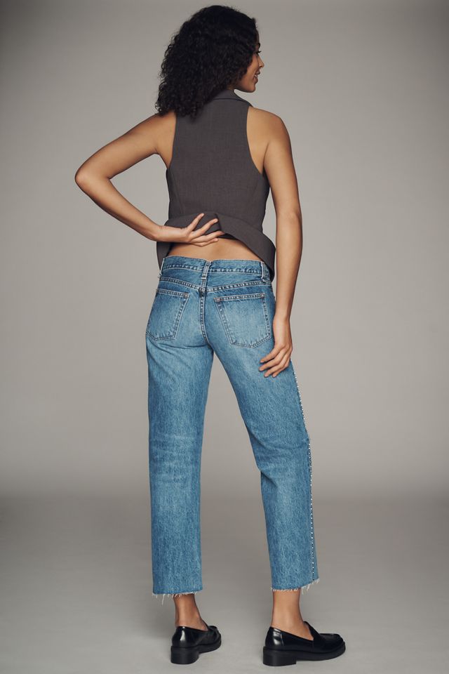 ASKK NY Low-Rise Studded Straight-Leg Jeans #2