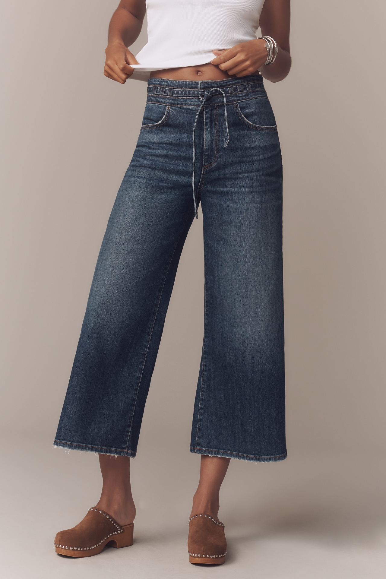 ASKK NY Rio High-Rise Crop Wide-Leg Jeans