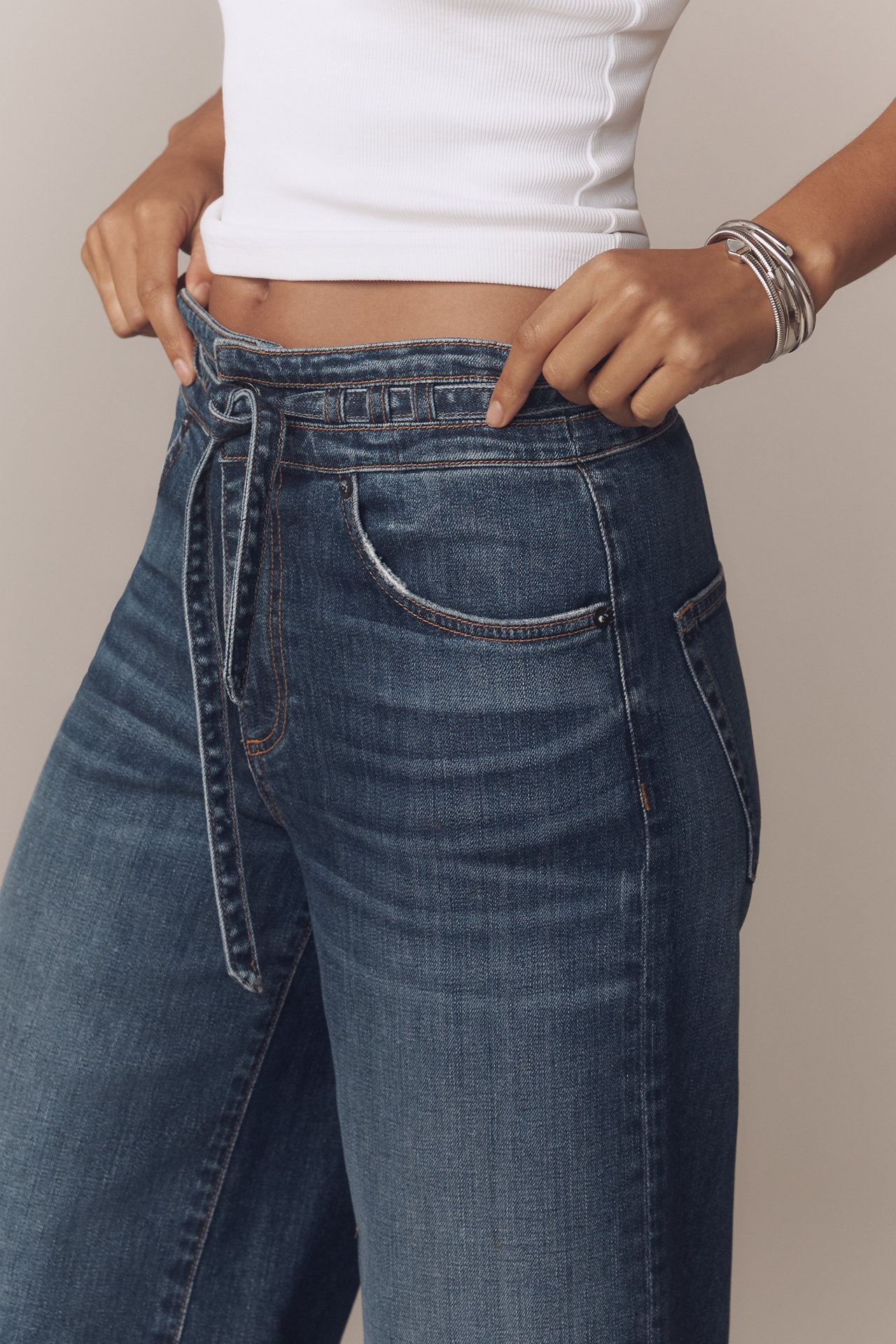 ASKK NY Rio High-Rise Crop Wide-Leg Jeans