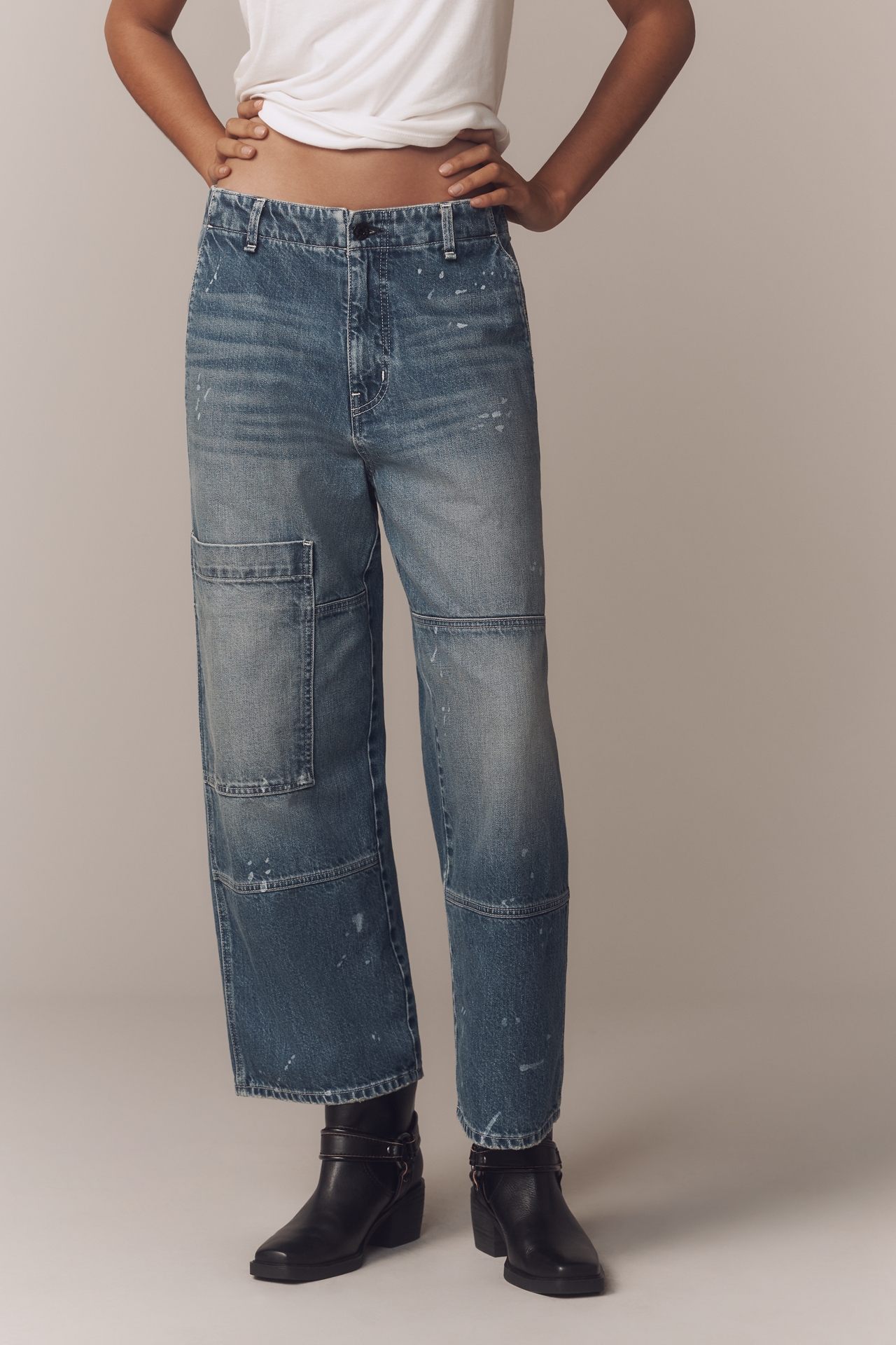 ASKK NY Carpenter High-Rise Relaxed Wide-Leg Jeans