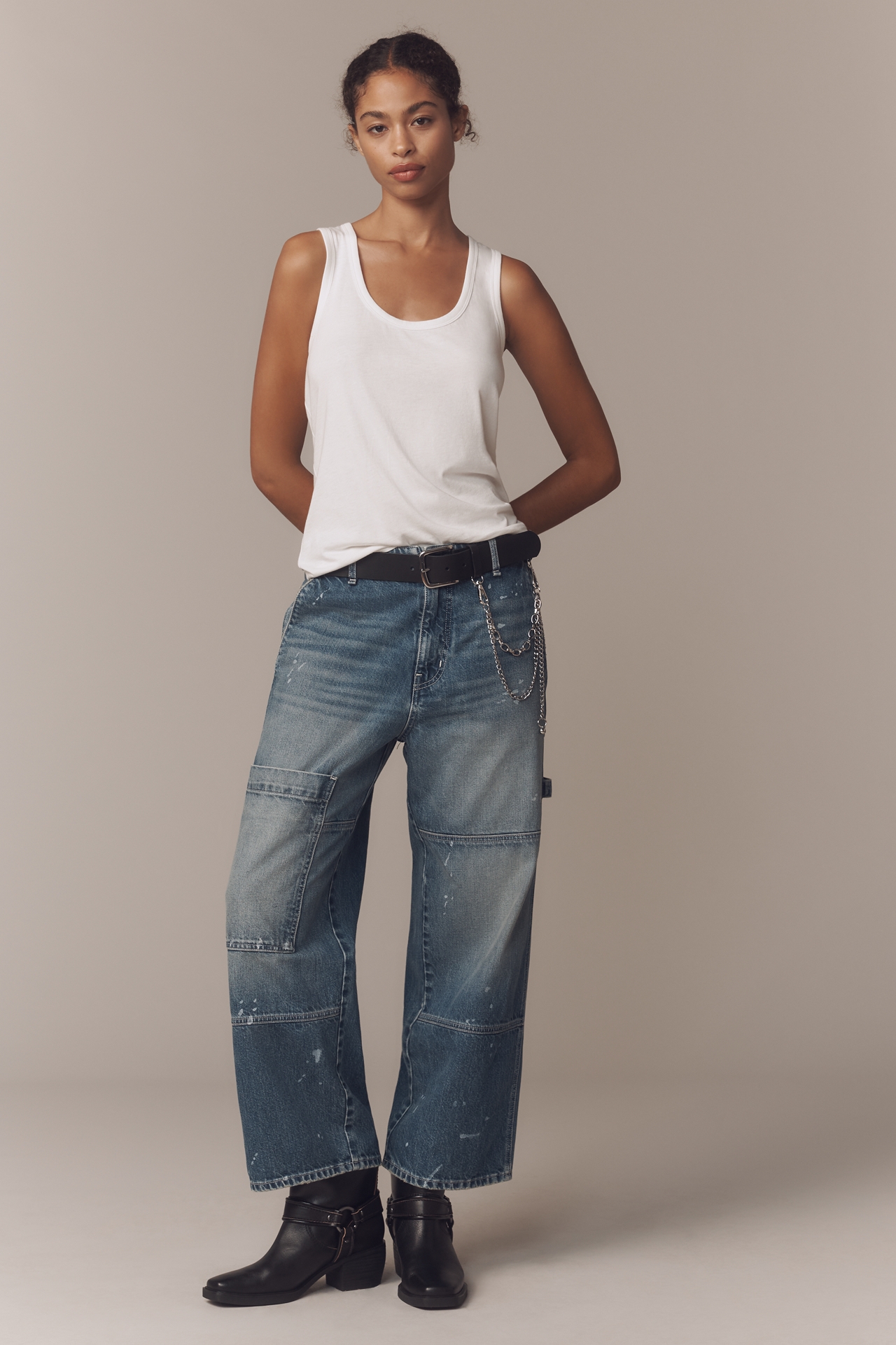 ASKK NY Carpenter High-Rise Relaxed Wide-Leg Jeans