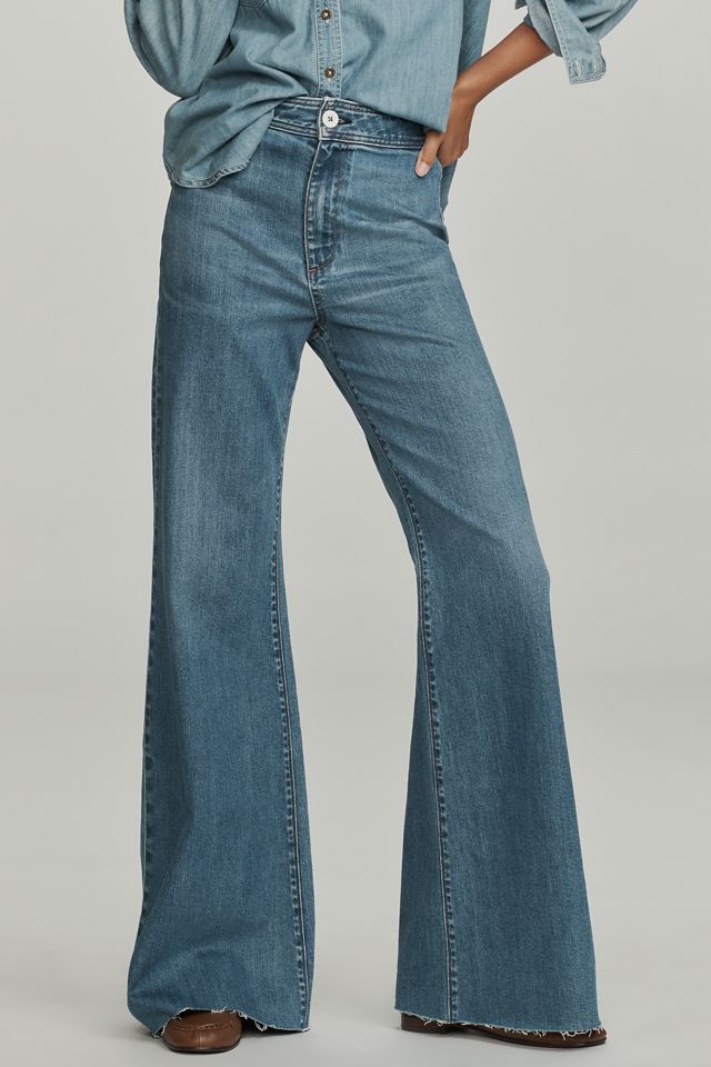 【AAKE】ASKEW FLARE DENIM ASKK NY Geek High-Rise Crop Flare Jeans | Anthropologie
