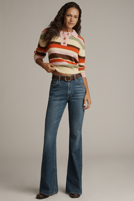 Askk Ny Bond Street High-rise Bootcut Jeans In Blue