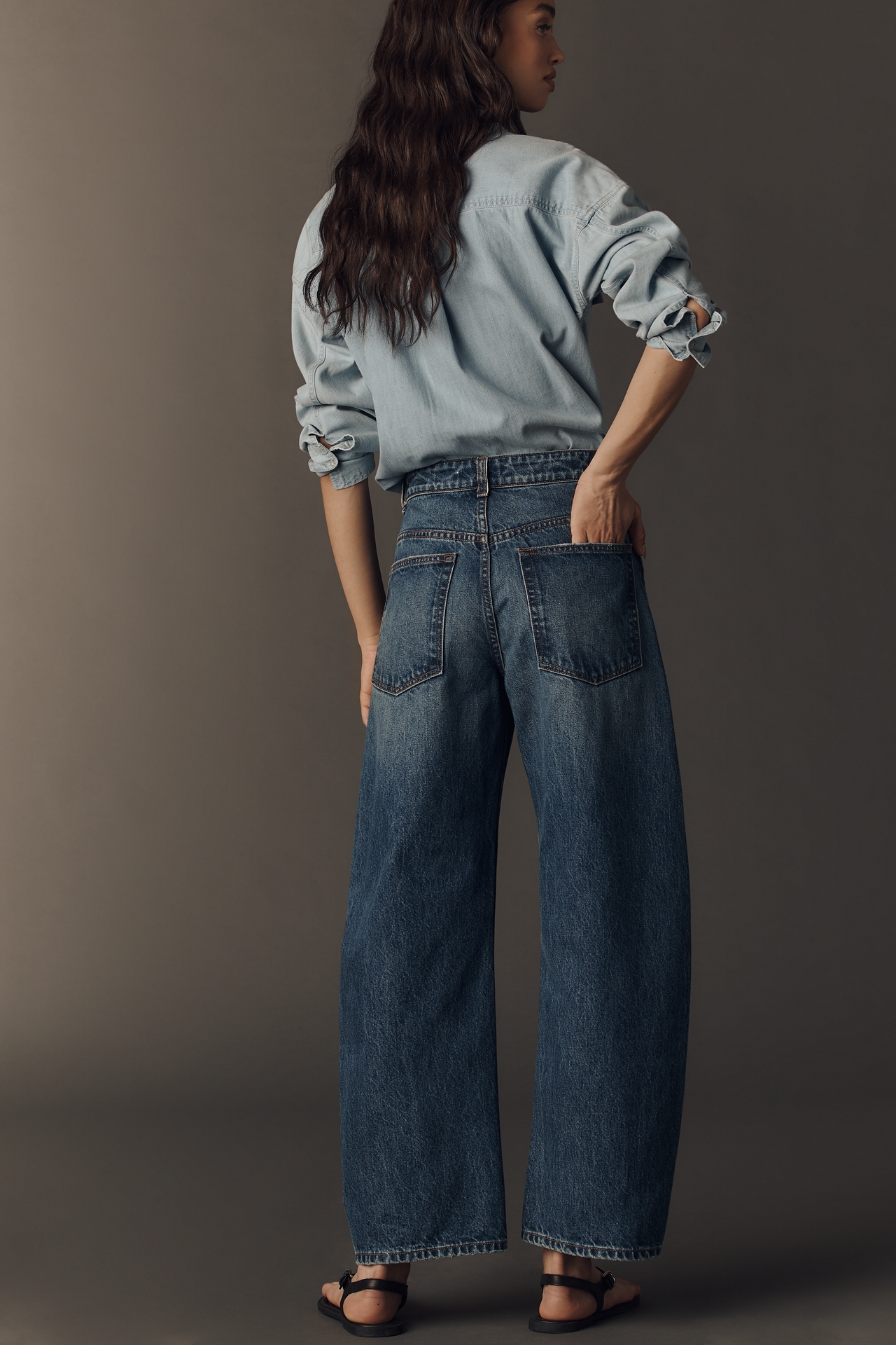 ASKK NY Twisted High-Rise Barrel Jeans
