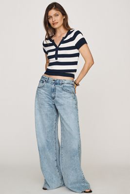 ASKK NY Sloop Mid-Rise Wide-Leg Jeans