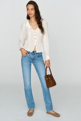 ASKK NY Low-Rise Slim Straight-Leg Jeans 
