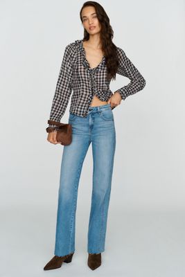 ASKK NY Edge Mid-Rise Straight-Leg Jeans