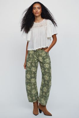 ASKK NY Twisted High-Rise Barrel-Leg Jeans