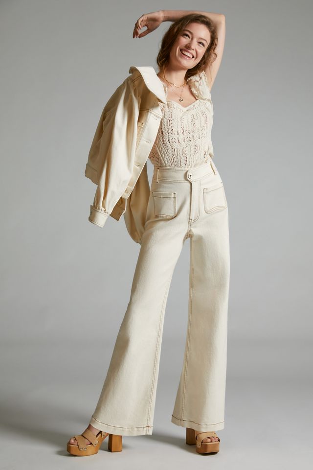 Magali Pascal Janis High-Rise Wide-Leg Crop Jeans | Anthropologie