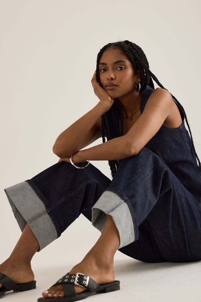 By Anthropologie Polierte Weite Jeans mit Umschlag #2