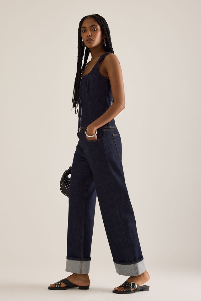 By Anthropologie Polierte Weite Jeans mit Umschlag #3