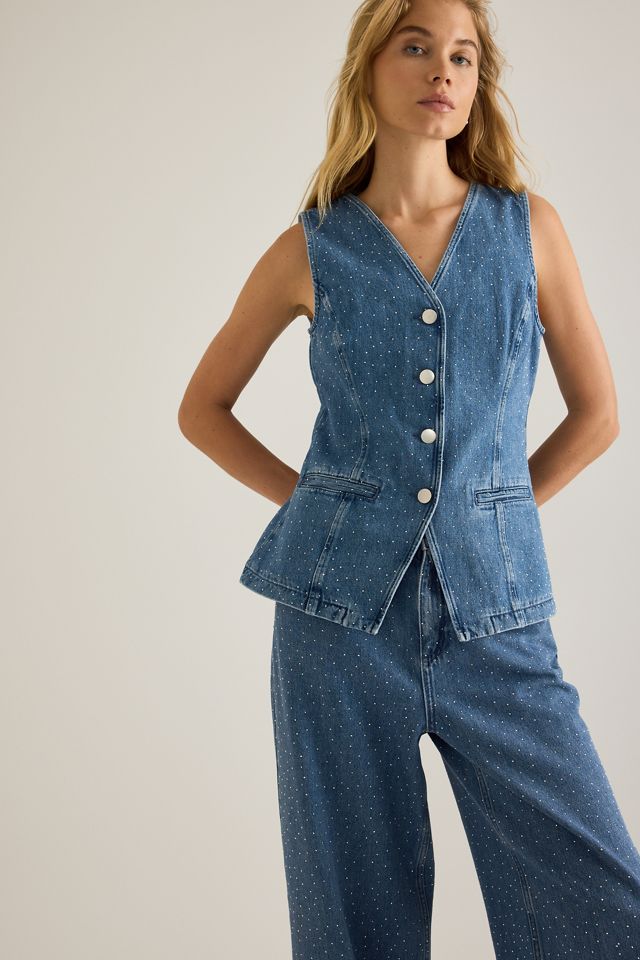 By Anthropologie Glitzer Weites Bein Jeans #5