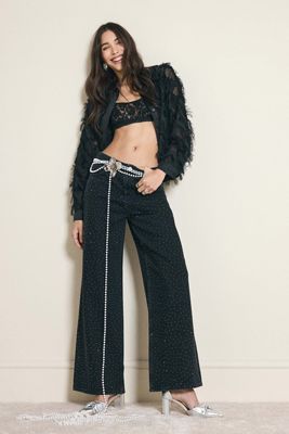 By Anthropologie Sparkle Wide-Leg Jeans