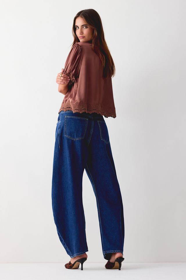 The Mollie Low-Rise Barrel Jeans #1