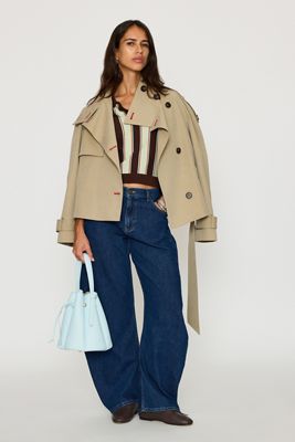 Les jeans Mollie à taille basse coupe baril