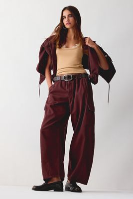 By Anthropologie Frankie Barrel Leg Cargo Trousers