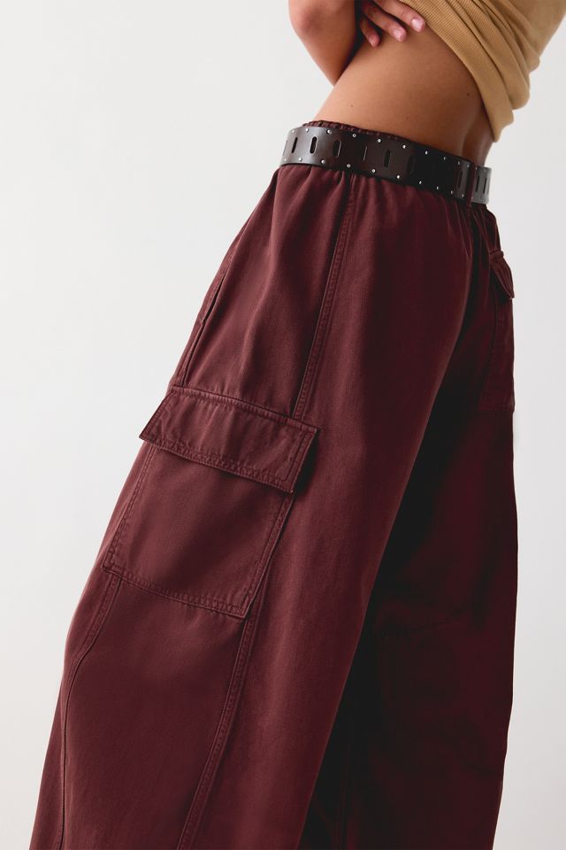 By Anthropologie Frankie Barrel Leg Cargo Trousers #3