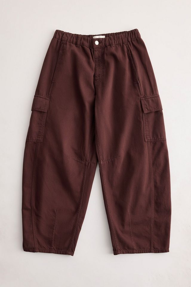 By Anthropologie Frankie Barrel Leg Cargo Trousers #10