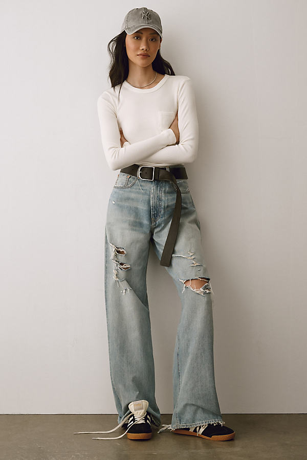 Shop Denimist Teri High-rise Wide-leg Jeans In Blue