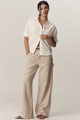 Denimist Teri High-rise Wide-leg Jeans In Neutral