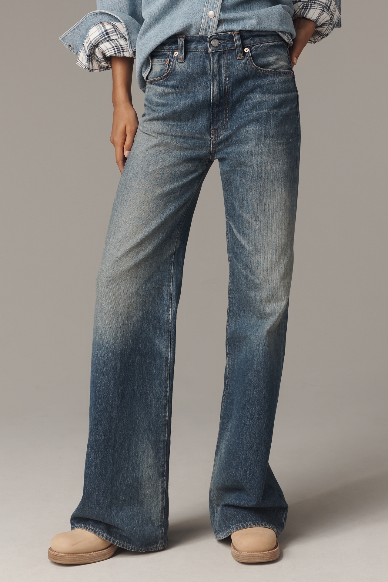 Denimist Helena High-Rise Wide-Leg Jeans