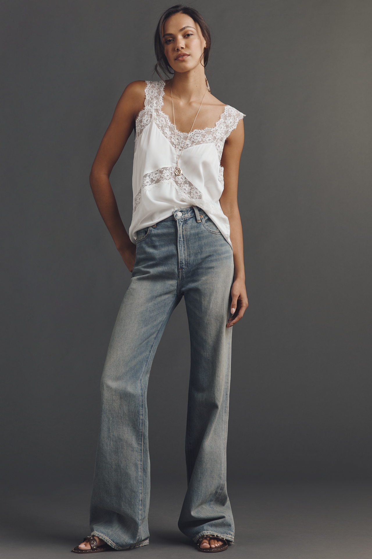 Denimist Dena High-Rise Wide-Leg Jeans