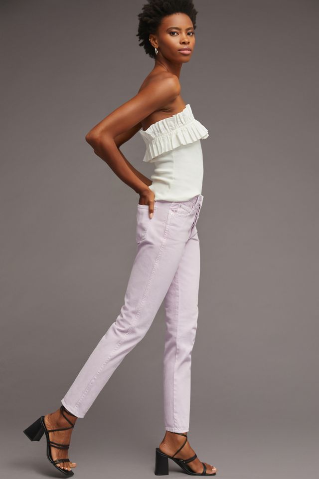 AMO Tomboy High-Rise Straight-Crop Jeans #4