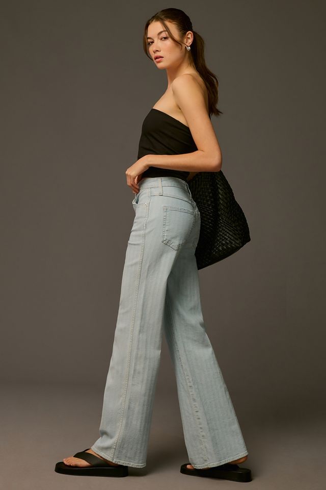 AMO Georgia High-Rise Wide-Leg Split Flare Jeans | Anthropologie