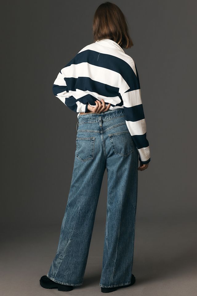 AMO Vanessa Cinched-Waist Wide-Leg Jeans #2