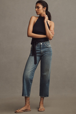 Amo Billie Mid-rise Straight-leg Jeans In Blue