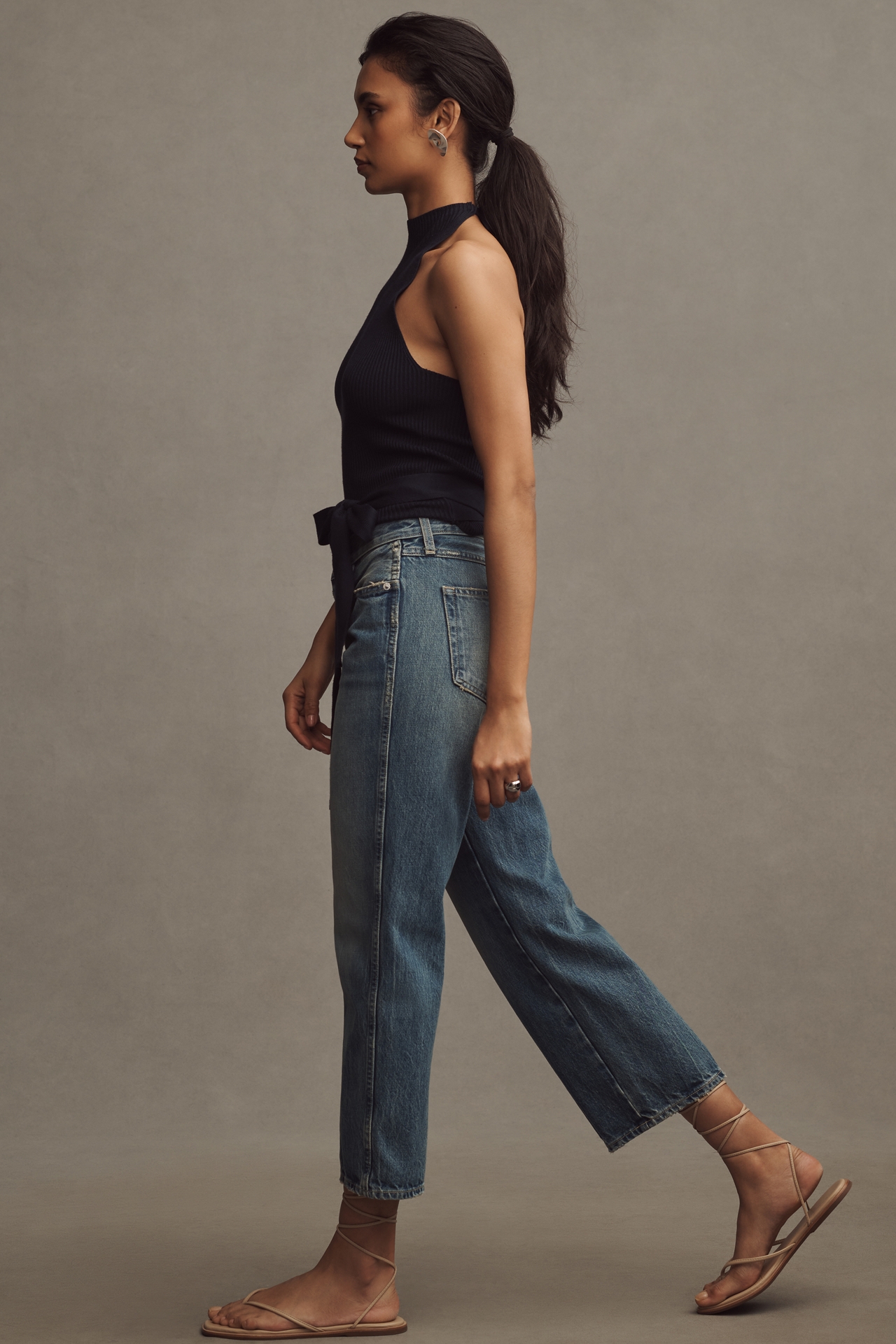 AMO Billie Mid-Rise Straight-Leg Jeans