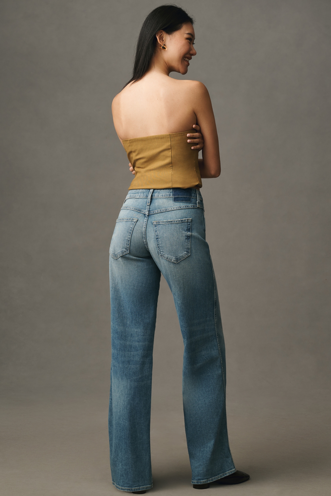 AMO Sabine Mid-Rise Wide-Leg Jeans