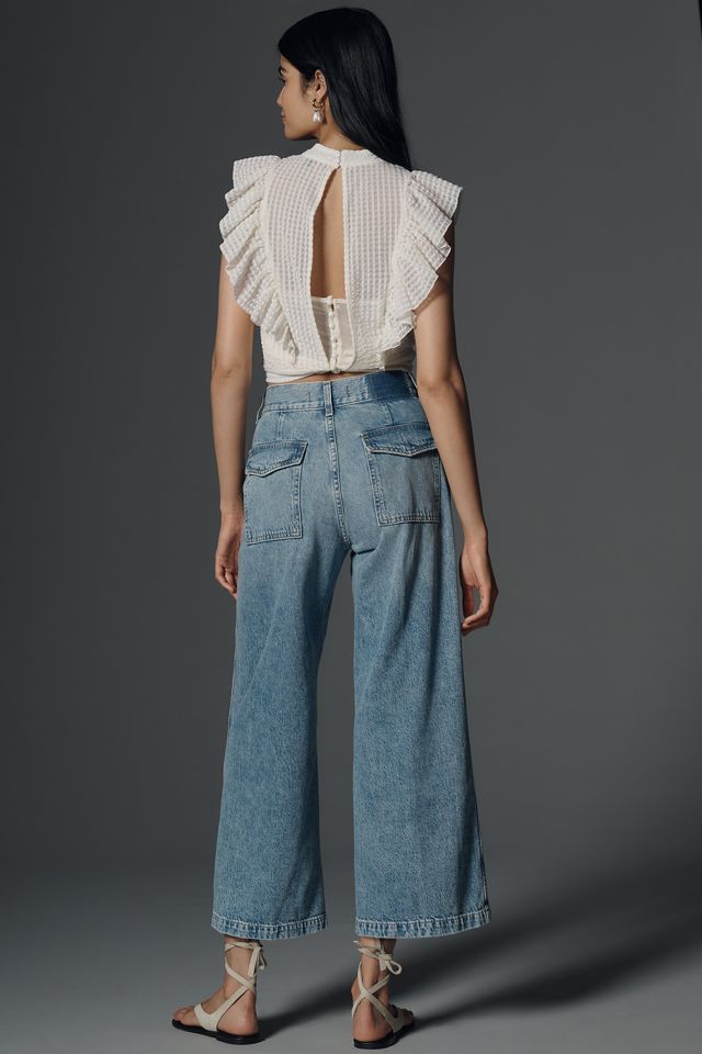 AMO Diana High-Rise Crop Wide-Leg Cotton Hemp Jeans #3