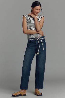 AMO VALENTINA HIGH-RISE STRAIGHT-LEG JEANS 