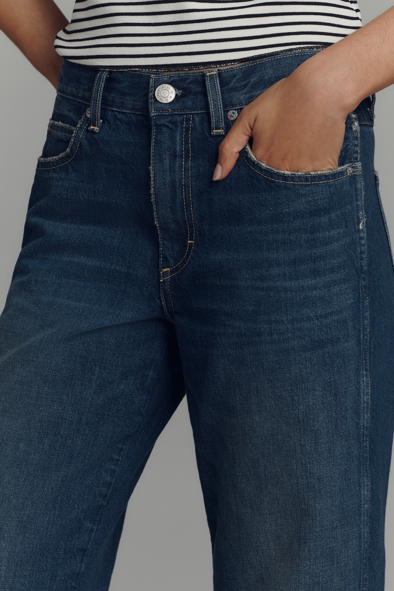AMO Valentina High-Rise Straight-Leg Jeans
