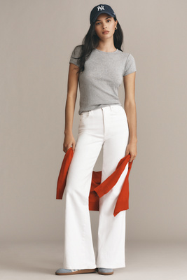Amo Frida High-rise Wide Leg Jeans In White