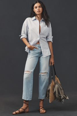 Amo Billie Mid-rise Straight-leg Jeans In Blue