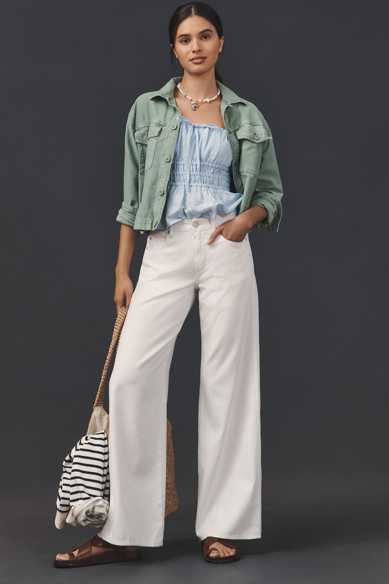 AMO Regina Mid-Rise Wide-Leg Jeans