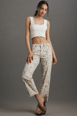 Amo Billie Mid-rise Crop Wide-leg Jeans