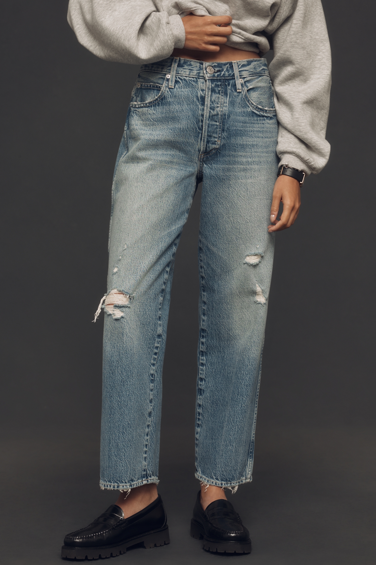 AMO Hattie High-Rise Wide-Leg Jeans