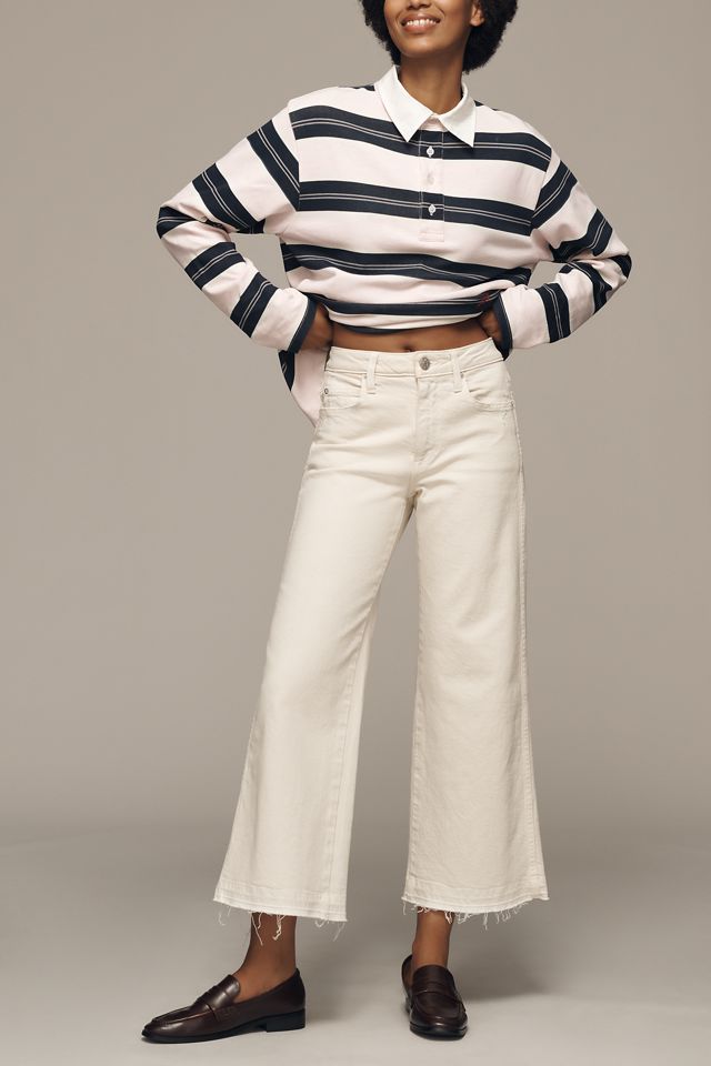 AMO Marjorie Mid-Rise Crop Wide-Leg Jeans #1