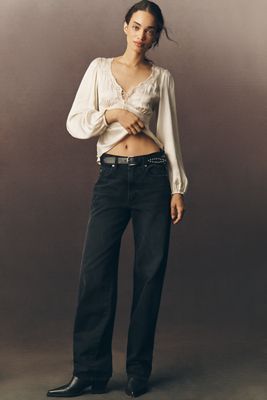 AMO Annette Mid-Rise Wide-Leg Jeans
