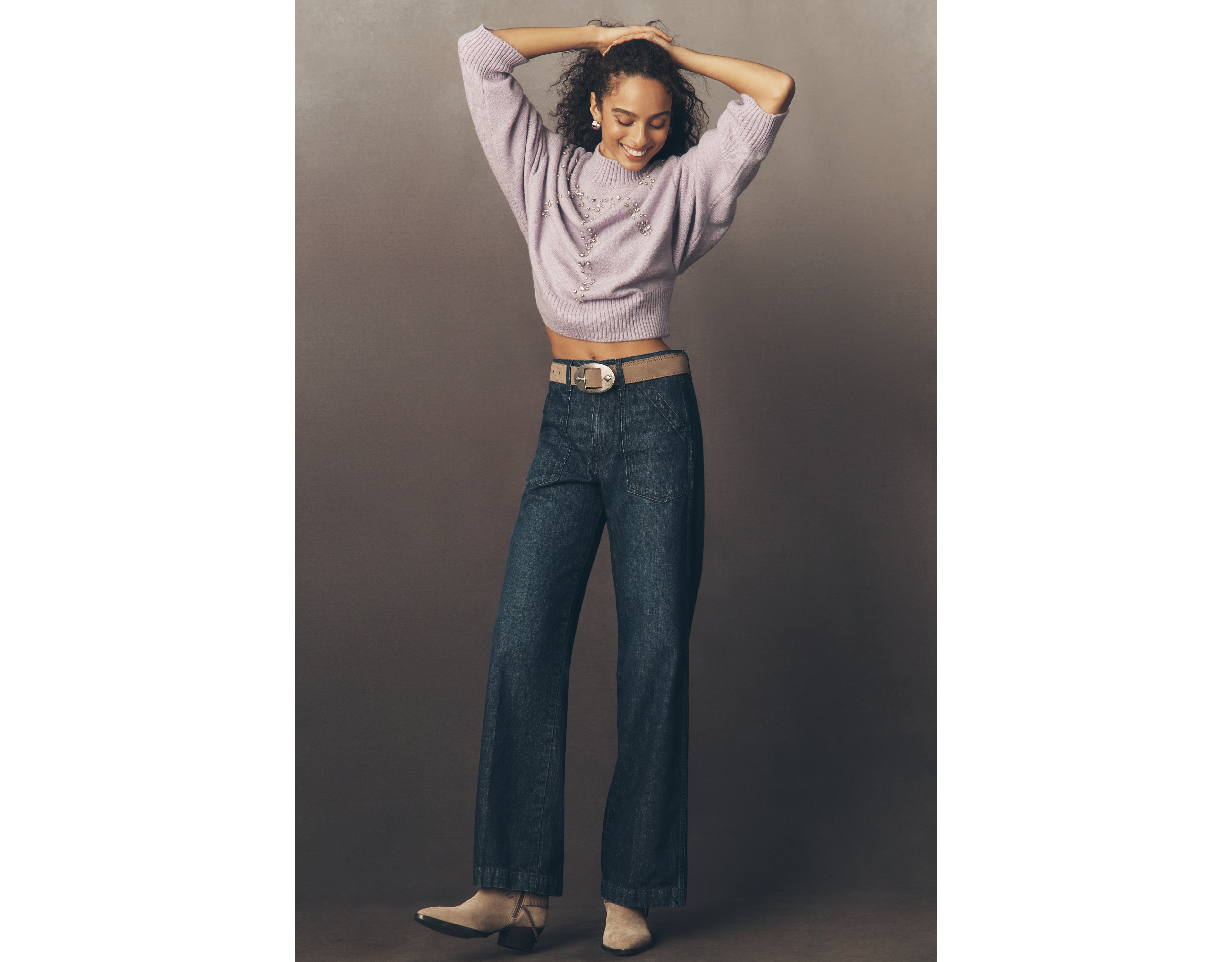 AMO Greta High-Rise Wide-Leg Trouser Jeans