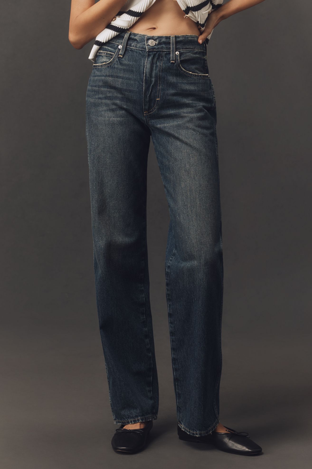 AMO Annette High-Rise Straight-Leg Jeans