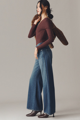 Amo Faith Mid-rise Flare Jeans In Blue