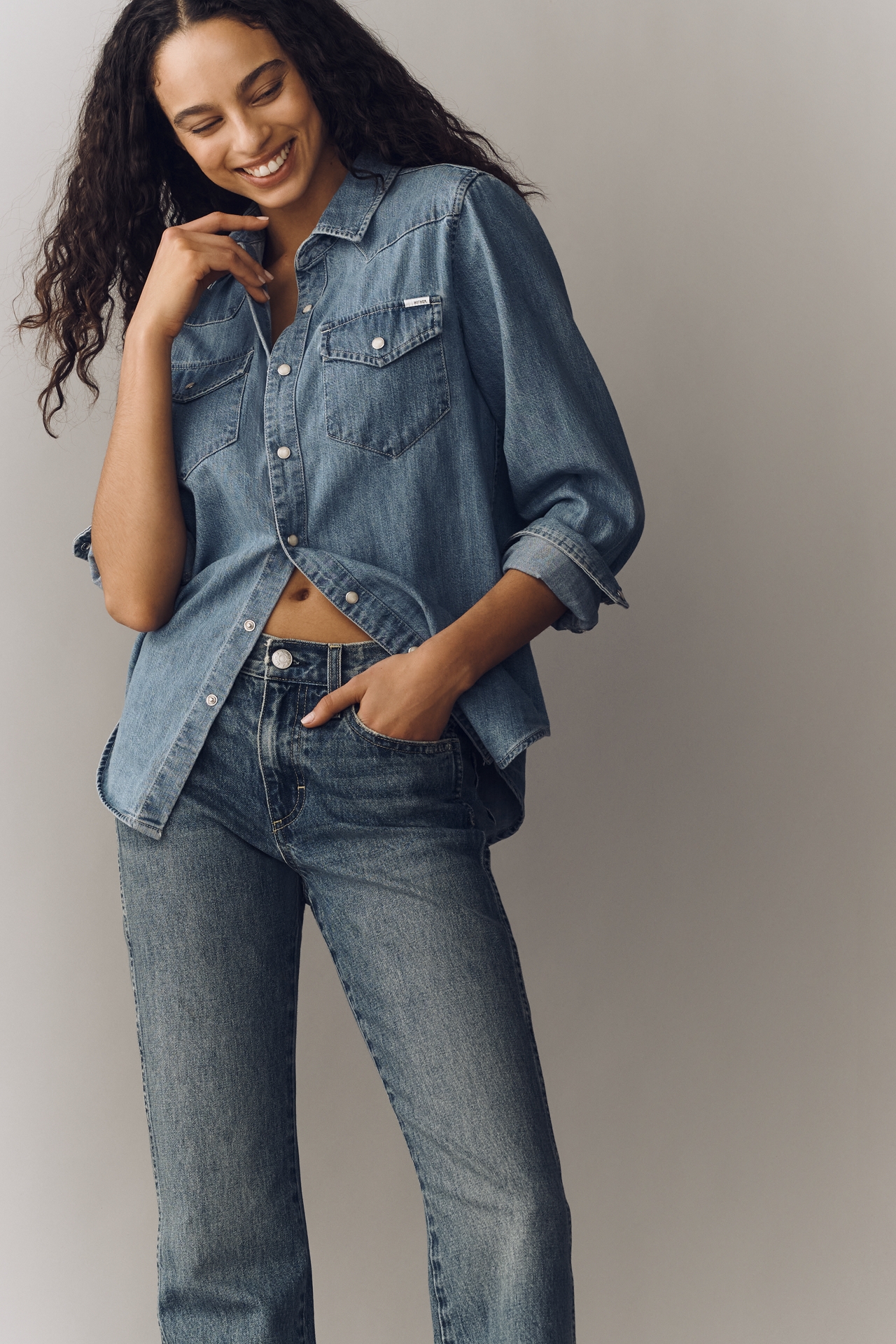 AMO Marcenia Mid-Rise Bootleg Jeans