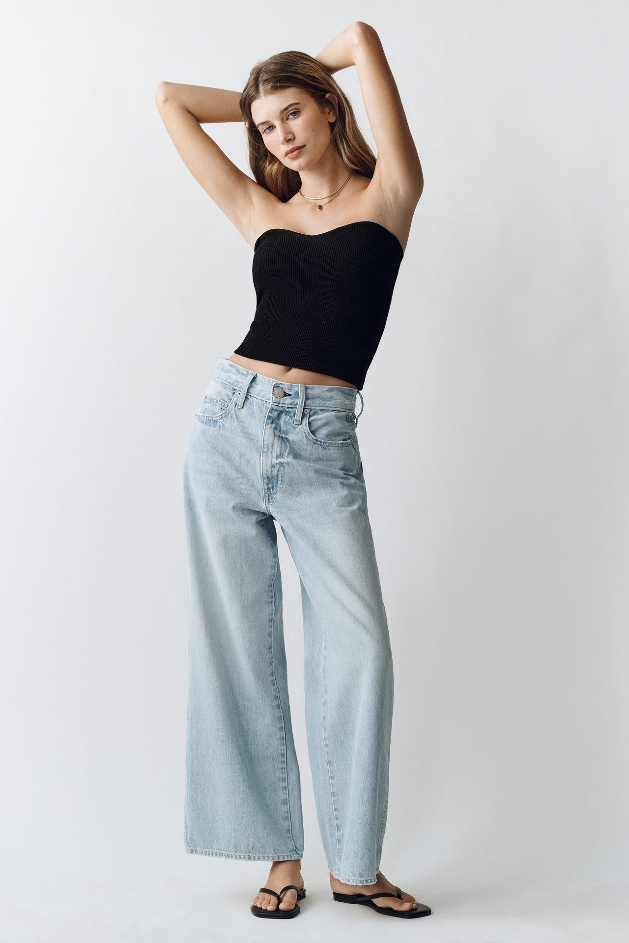 AMO Frida High-Rise Crop Wide-Leg Jeans