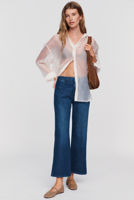 Amo Robbie High-rise Wide-leg Jeans In Dark Wash