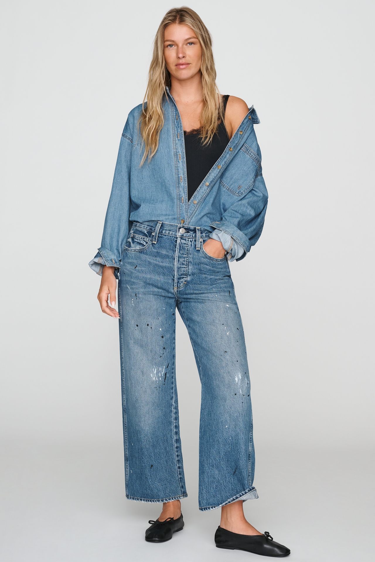 AMO Mid-Rise Straight Jeans